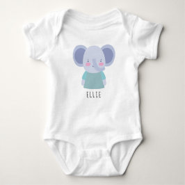 Cute Elephant Illustratie -  naam Romper