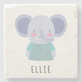 Cute Elephant Illustratie -  Stenen Onderzetter