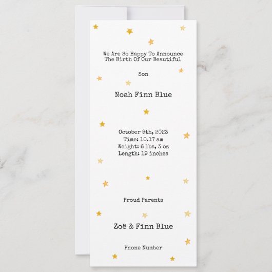 Cute Elephant in Magical Night With Moon And Stars (Achterkant)