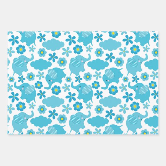 Cute Elephant Inpakpapier Vel (Voorkant)