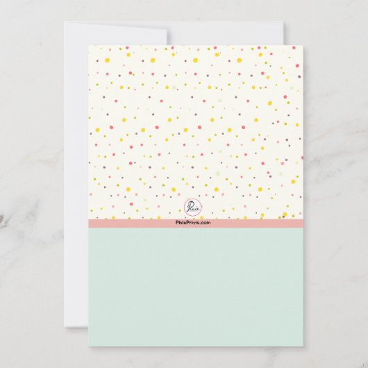 Cute Elephant Invitation Kaart (Achterkant)