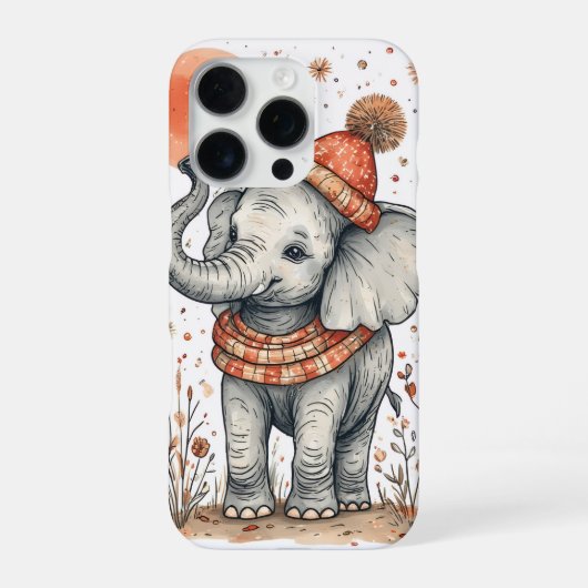 Cute Elephant iPhone Hoesje (Achterkant)