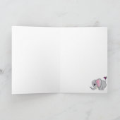 Cute Elephant Kaart (Binnen)