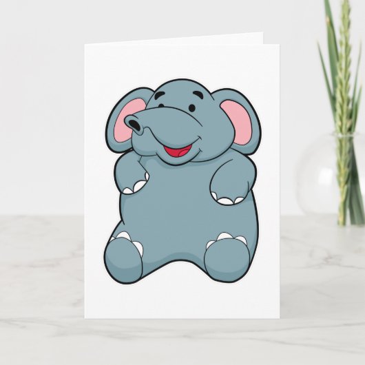 Cute Elephant Kaart (Voorkant)