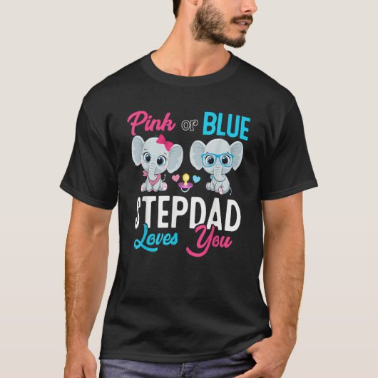 Cute Elephant Keeper Of The Gender Stepdad Loves Y T-shirt (Voorkant)