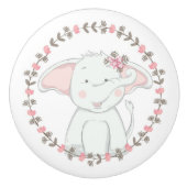 Cute Elephant Keramische Knop (Voorkant)