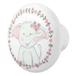Cute Elephant Keramische Knop