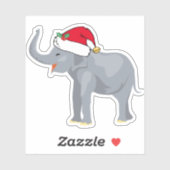 Cute Elephant Kerstkerstkerstkerstkerstkerstkerstk Sticker (Vel)