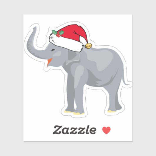 Cute Elephant Kerstkerstkerstkerstkerstkerstkerstk Sticker (Vel)