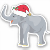 Cute Elephant Kerstkerstkerstkerstkerstkerstkerstk Sticker (Voorkant)
