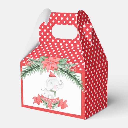 Cute Elephant | Kerstmis Bedankdoosjes (Achterkant)