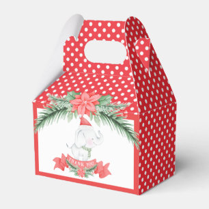 Cute Elephant Kerstmis Bedankdoosjes
