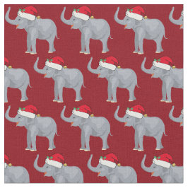Cute Elephant Kerstmis Stof