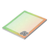 Cute Elephant; kleurrijk Notitieblok (Linkerzijde)