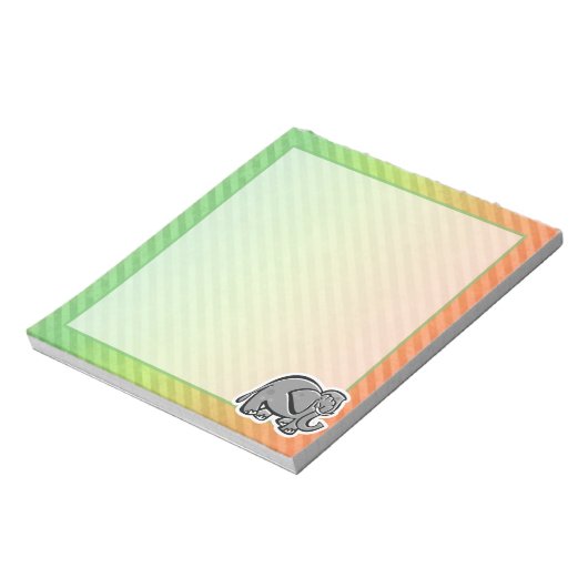 Cute Elephant; kleurrijk Notitieblok (Linkerzijde)