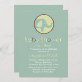 Cute Elephant Logo Invitation Kaart (Voorkant / Achterkant)