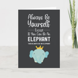 Cute Elephant Lover Cards Funny Animals  Kaart