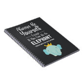 Cute Elephant Lover Gifts Fun Funny Animals Notitieboek (Rechterzijde)