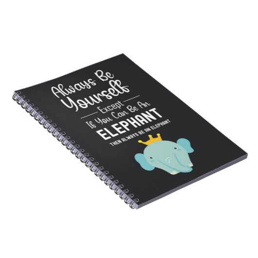 Cute Elephant Lover Gifts Fun Funny Animals Notitieboek (Rechterzijde)