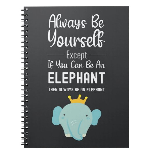 Cute Elephant Lover Gifts Fun Funny Animals Notitieboek (Voorkant)