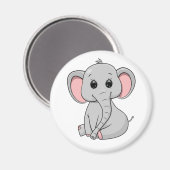 Cute Elephant Magneet (Voorkant / Achterkant)