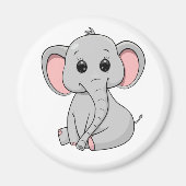 Cute Elephant Magneet (Voorkant)