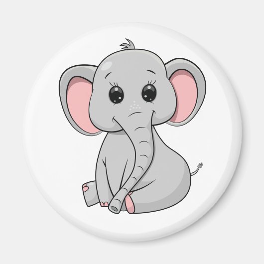 Cute Elephant Magneet (Voorkant)