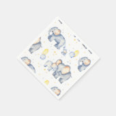 Cute Elephant met Baby shower Waterverf van mama Servet (Hoek)