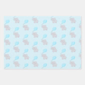 Cute Elephant met ballon | Baby Boy Inpakpapier Vel (Voorkant 2)