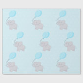 Cute Elephant met ballon Cadeaupapier (Vlak)