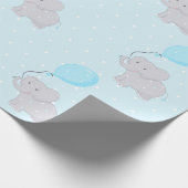 Cute Elephant met ballon Cadeaupapier (Hoek)