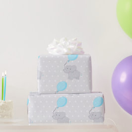 Cute Elephant met ballon Cadeaupapier