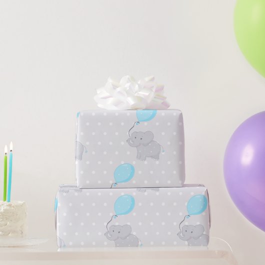 Cute Elephant met ballon Cadeaupapier (Feestgeschenken)