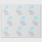 Cute Elephant met ballon Cadeaupapier (Vlak)