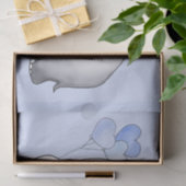 Cute Elephant met hartballonnen Baby Boy Shower Tissuepapier (Geschenk)