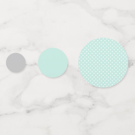 Cute Elephant Mint Polka Dot Baby shower Confetti (Achterkanten)