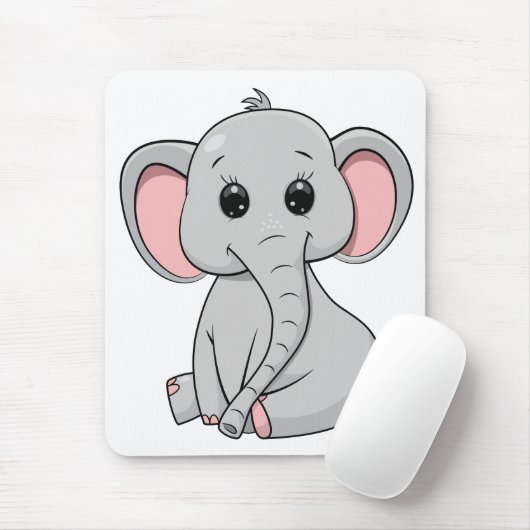 Cute Elephant Muismat (Met muis)