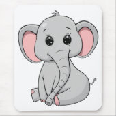 Cute Elephant Muismat (Voorkant)