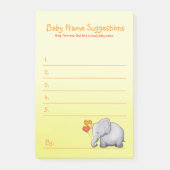 Cute Elephant Neutral Baby shower Suggest-naam Post-it® Notes (Voorkant)