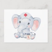 Cute Elephant Nurse Briefkaart (Voorkant)