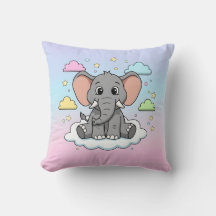Cute Elephant on Cloud - I'm Ele-Fun-t Pun
