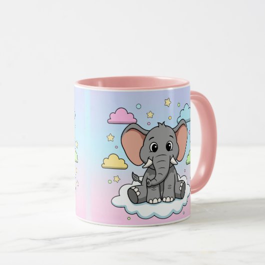 Cute Elephant on Cloud - I'm Ele-Fun-t Pun Mok (Voorkant rechts)