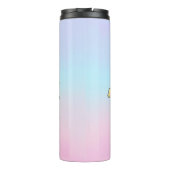 Cute Elephant on Cloud - I'm Ele-Fun-t Pun Thermosbeker (Achterkant)