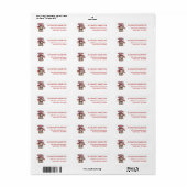 Cute Elephant Patriot Return Address Etiket (Full Sheet)
