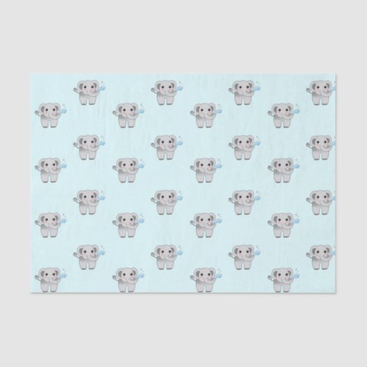 Cute Elephant Pattern Tissuepapier (Voorkant)