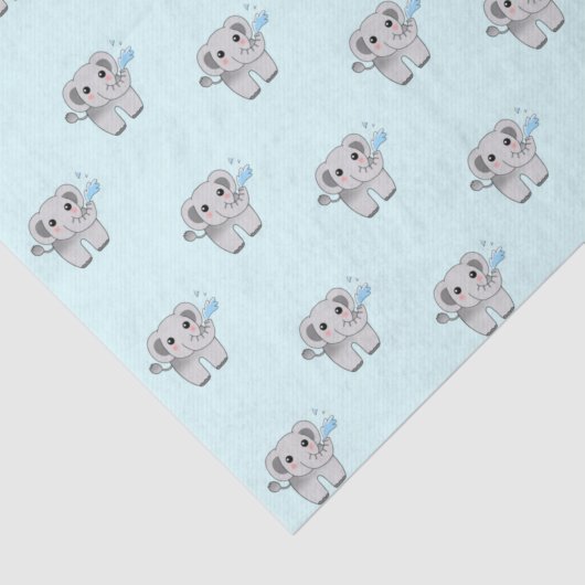Cute Elephant Pattern Tissuepapier (Detail)