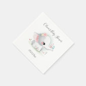 Cute Elephant Personalized Baby shower Servet (Hoek)
