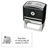 Cute Elephant Personalized Zelfinktende Stempel (In situ)
