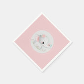 Cute Elephant Pink Baby shower Servet (Hoek)