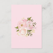 Cute Elephant Pink Floral Baby Girl Book Request Informatiekaartje (Achterkant)